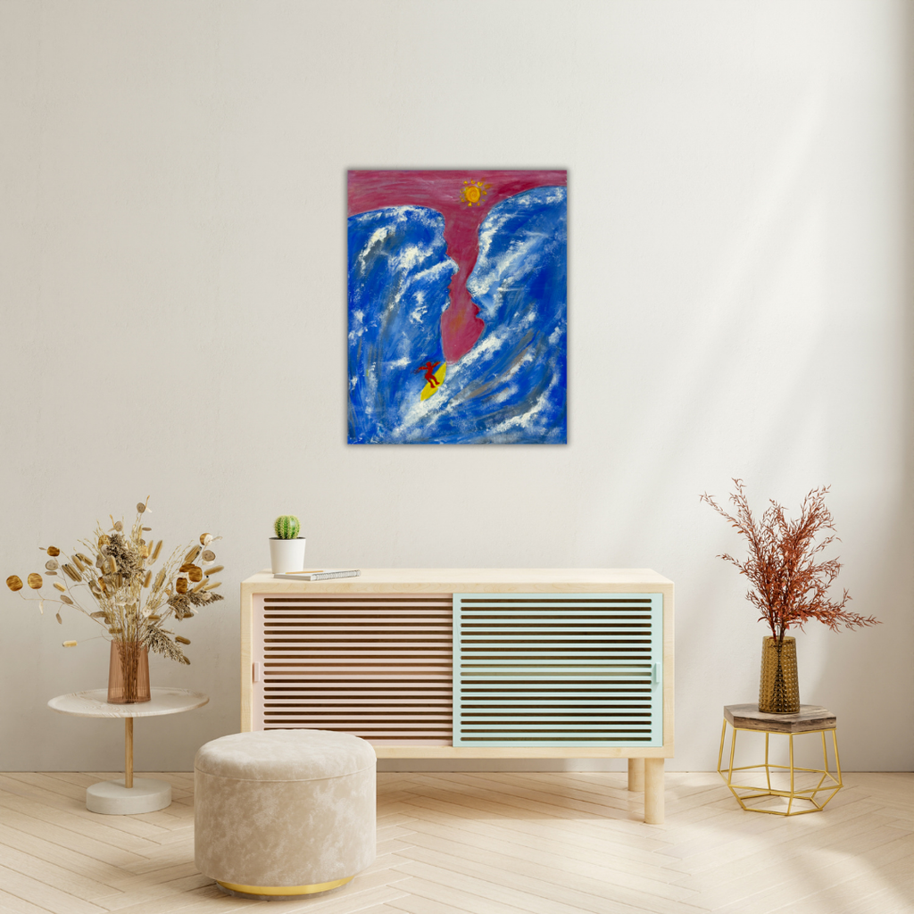 No stopping the waves, just surfing