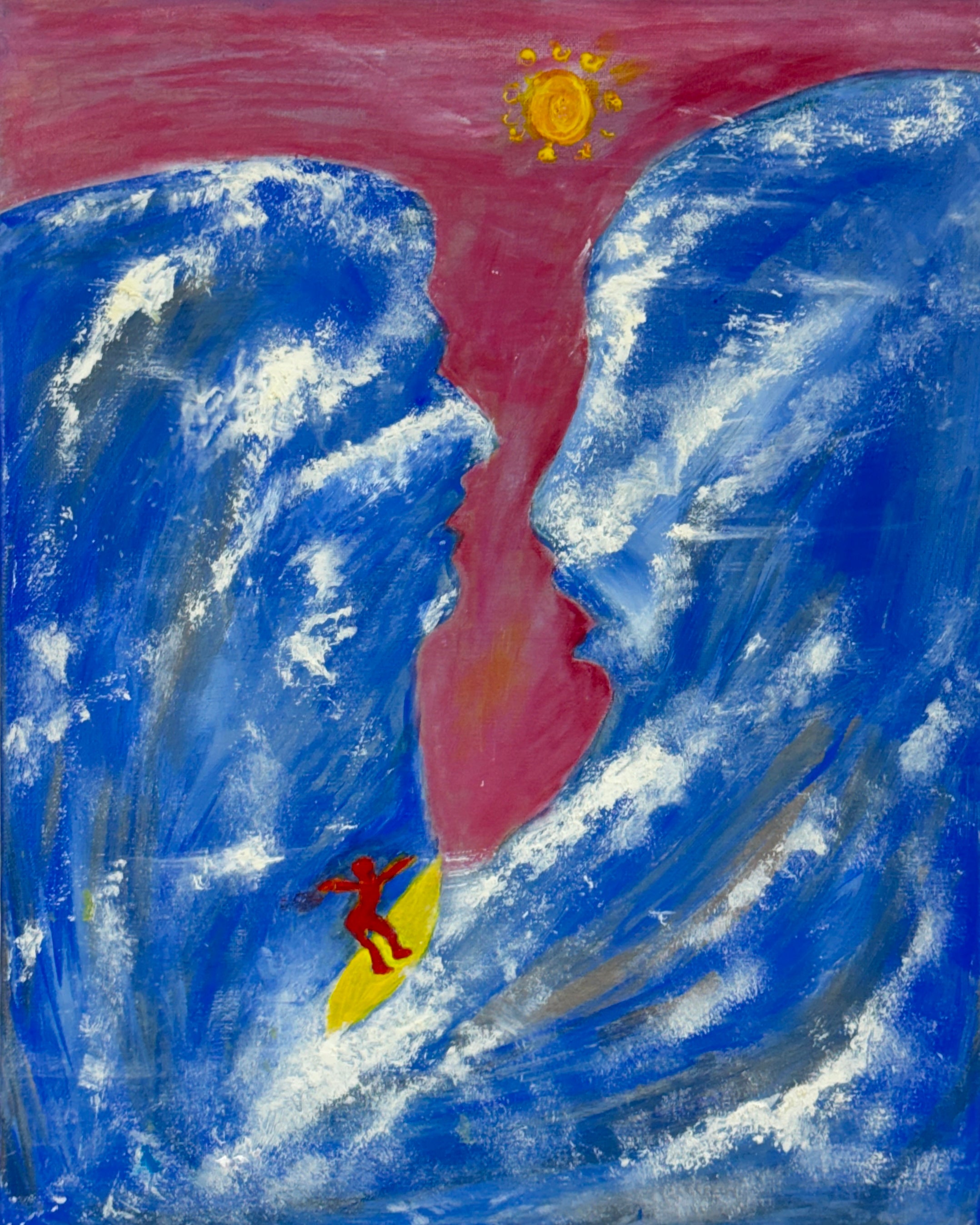 No stopping the waves, just surfing